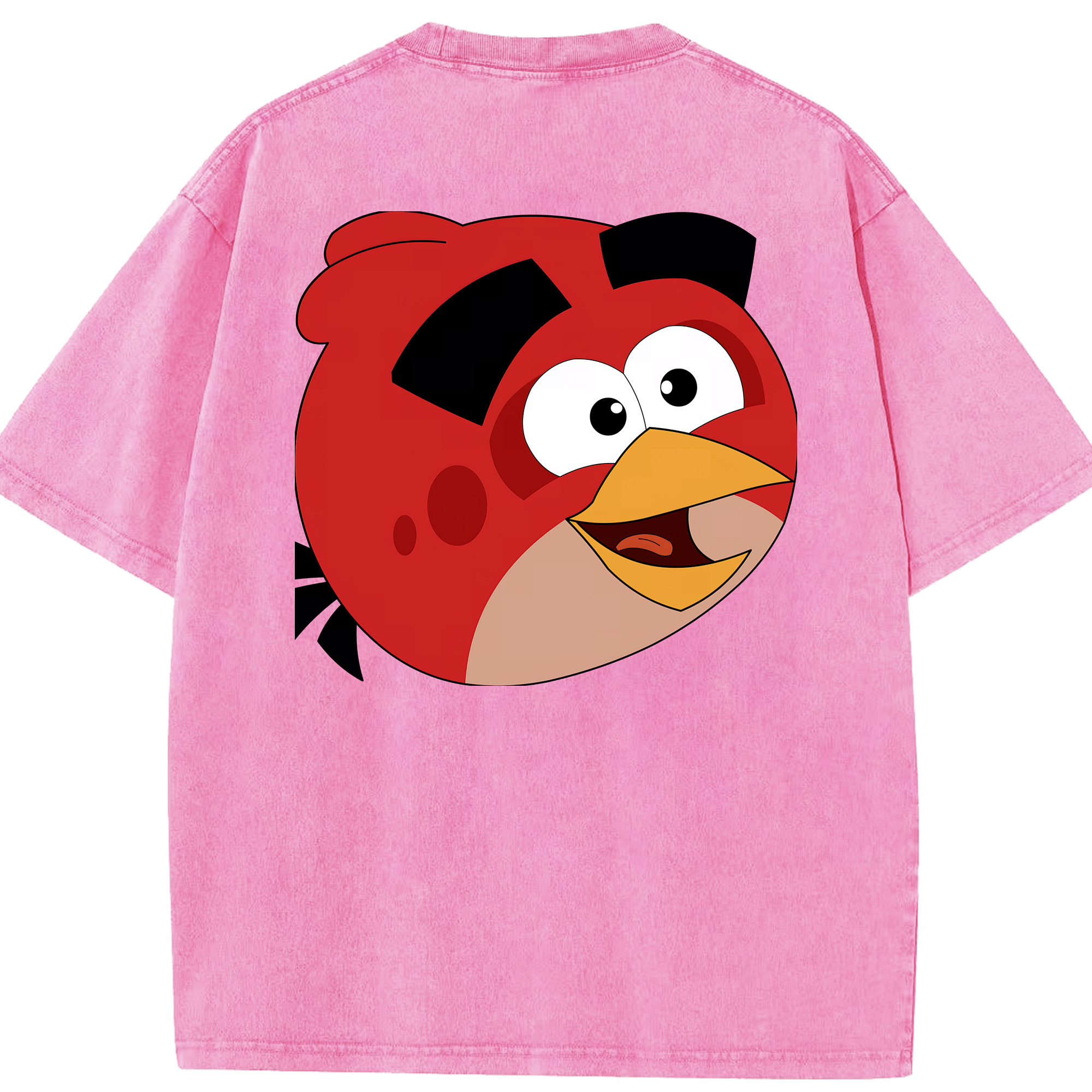 （画像用） Angry Birds アングリーバード 綿100% ヴィンテージ風 半袖Tシャツ（背面プリント）